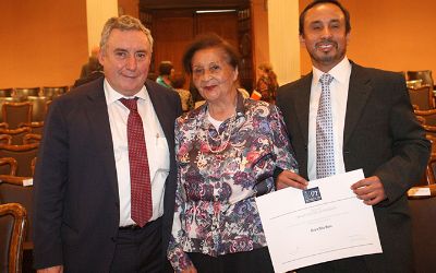 Rector Ennio Vivaldi, Josefina Neira Rivas, Alvaro Pera Neira 