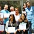 Curso extensión Floricultura recibiendo diploma.