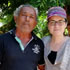 La académica junto al  Sr. Lino, Presidente Asentamiento Joao Rodrigues, en el cual conviven quince familias dedicadas a producción de frutales, hortalizas, cerdos e incluso recursos de piscicultura.
