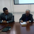El Decano de la Facultad de Ciencias Agronómicas, Dr. Roberto Neira, y el representante del directorio de Centro Tecnológico de Innovación Alimentaria (CeTA), Sr. Jaime Bellolio.
