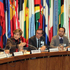 Senadora, Isabel Allende; el Ministro de Obras Públicas, Alberto Undurraga; el Director Nacional de Aguas, Carlos Estévez y el profesor Rodrigo Fuster.